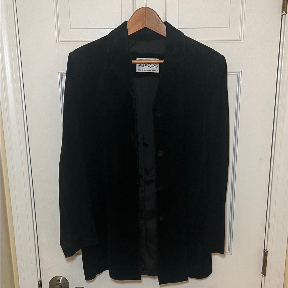 Black Suede Jacket-Lord & Taylor Petite Medium